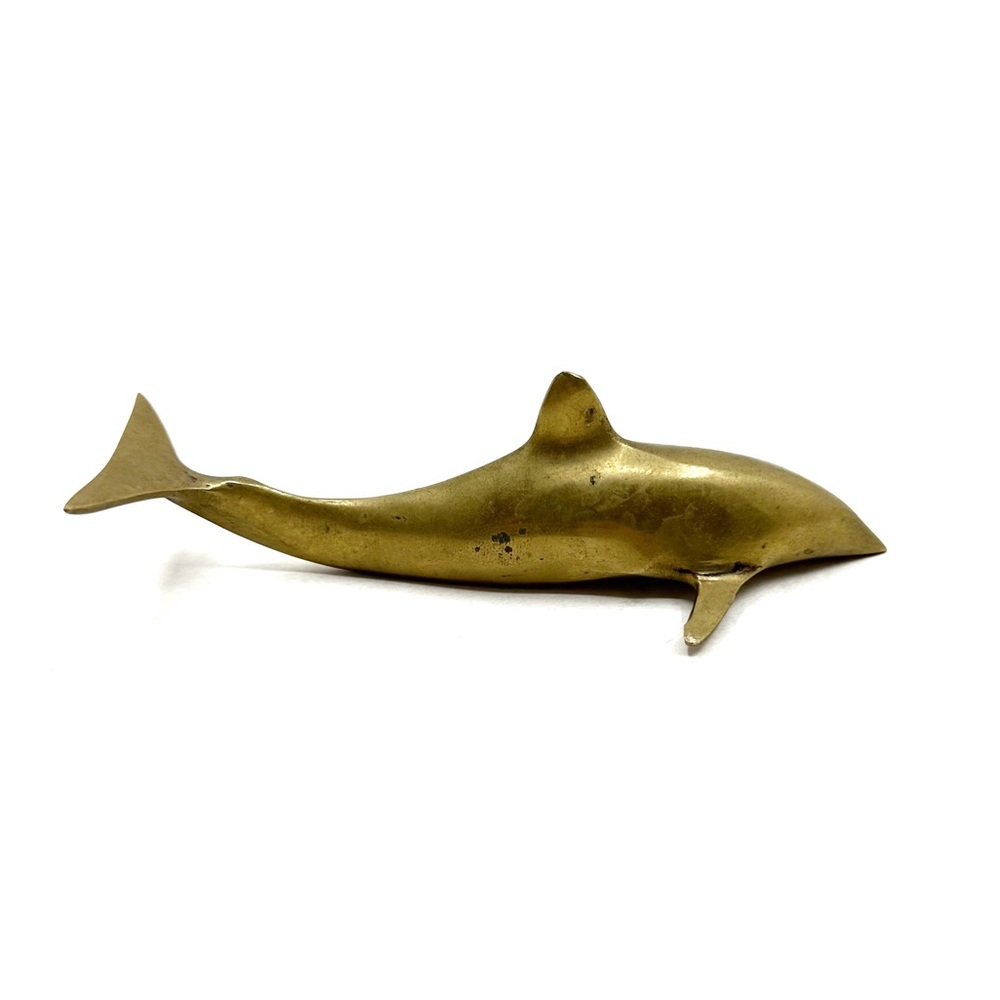 Vintage | Small Brass‎ MCM Dolphin Figurine